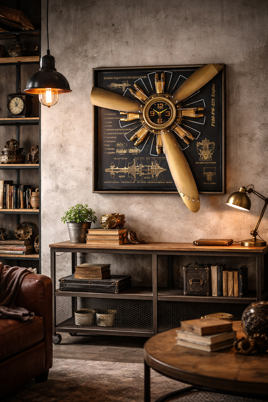 Vintage Aviation Wall Clock: Timeless Style Meets Mechanical Artistry