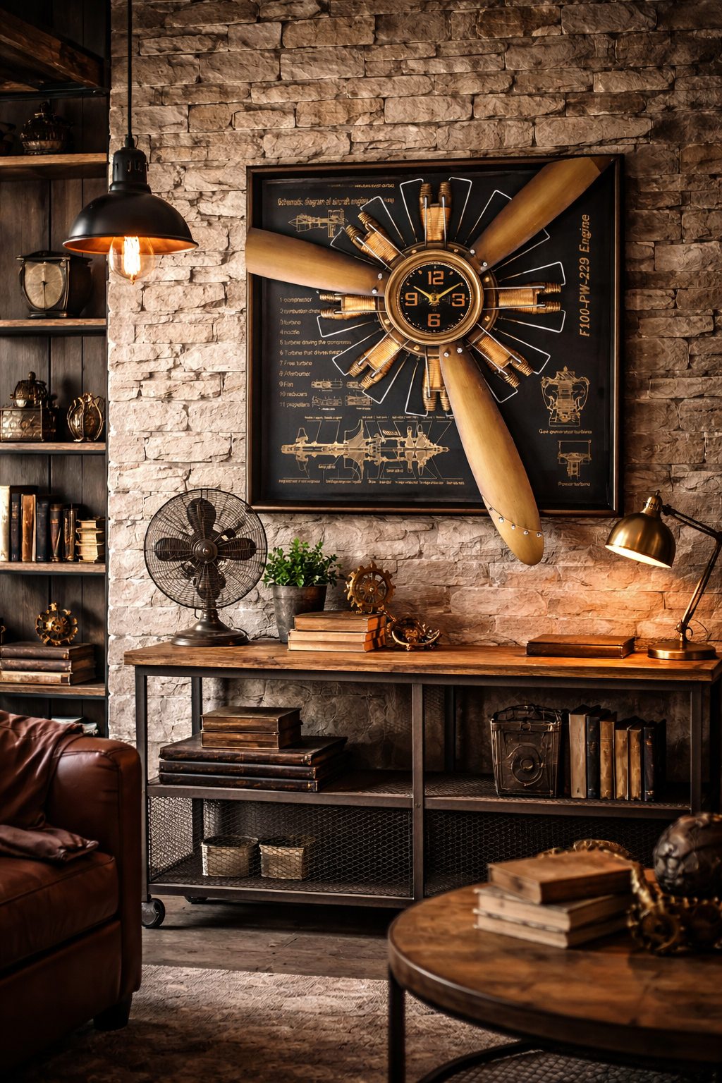 Vintage Aviation Wall Clock: Timeless Style Meets Mechanical Artistry