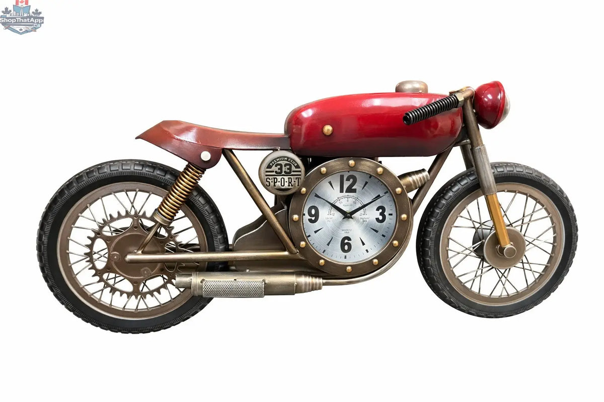 Vintage Motorcycle Wall Clock: A Timeless Addition for Biker Enthusiasts - Shopthatapp.ca