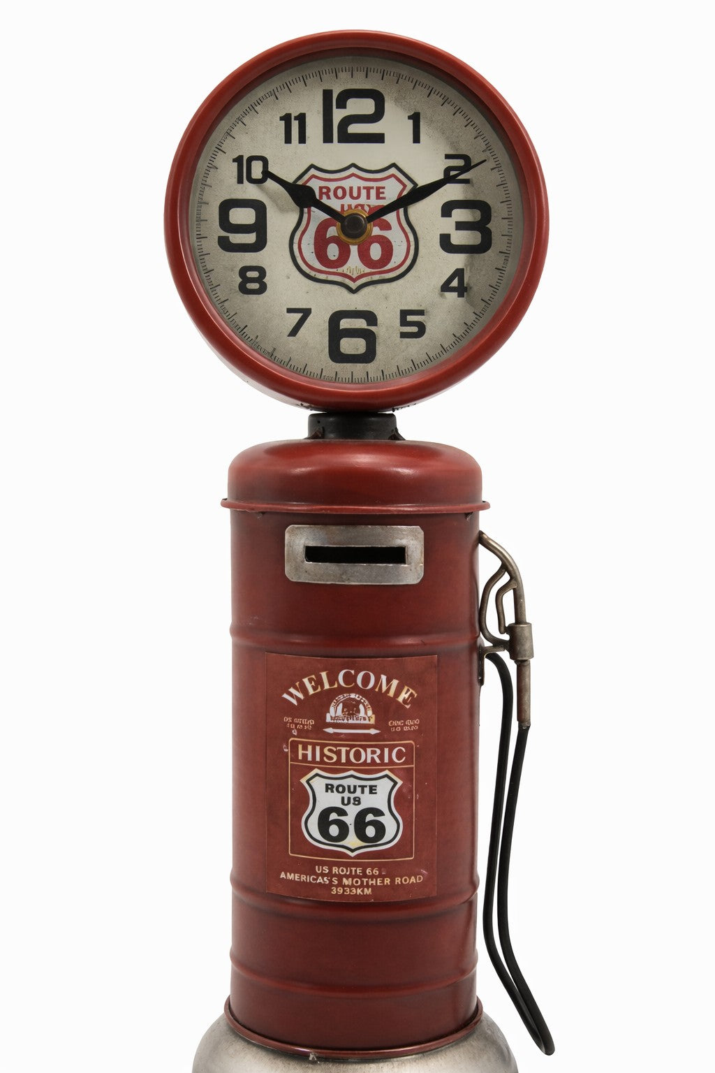 Vintage Route 66 Piggy Bank Clock: A Timeless Piece of Americana
