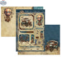 Precut 3D card toppers from Ecstasy Crafts' The Adventure Begins Luxury Topper Set, featuring intricate clockwork designs.