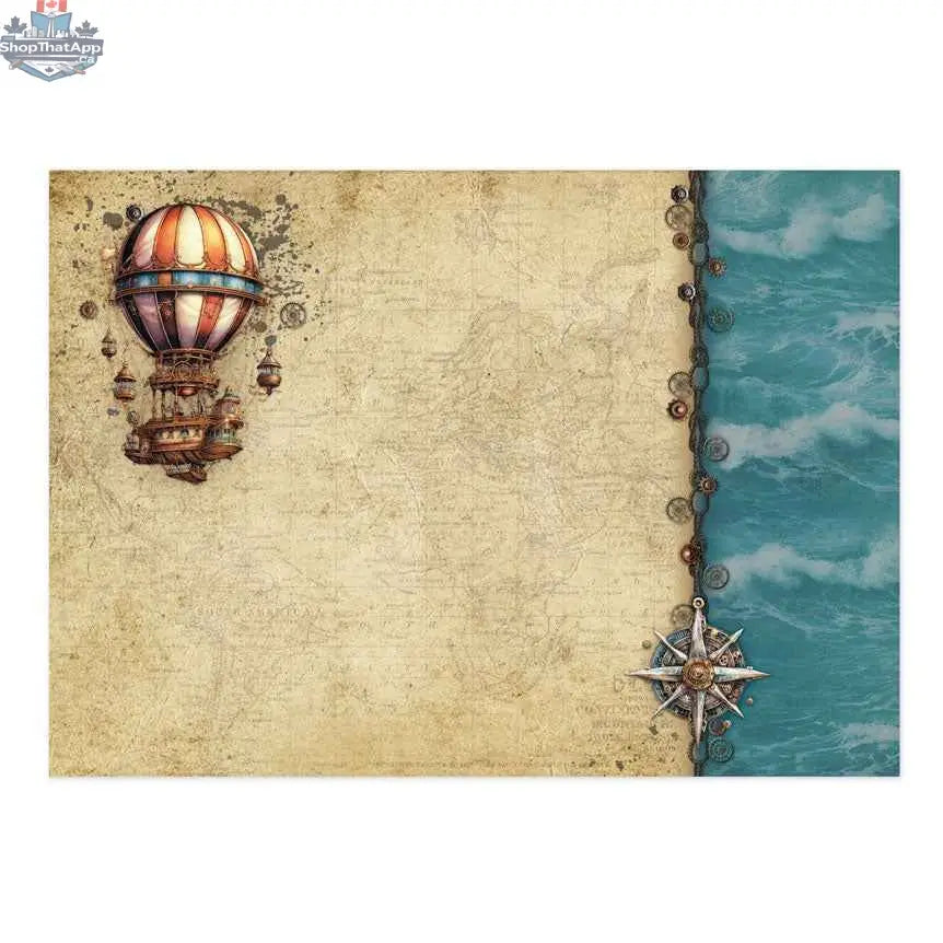 Precut 3D card toppers set featuring clockwork and vintage designs from Ecstasy Crafts' The Adventure Begins Luxury Topper Set.