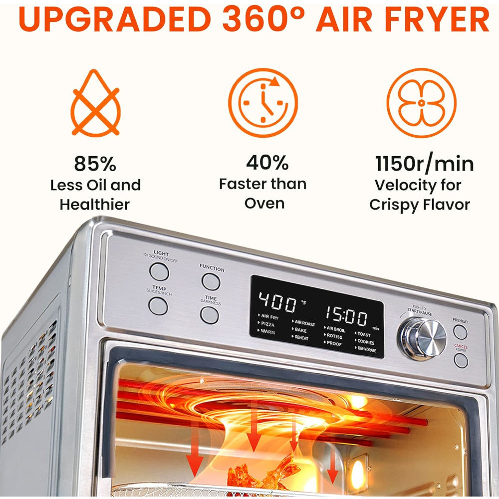 COMFEE CO-F25A1 12-in-1 Air Fryer Oven with Rotisserie - Blemished package with full warranty - Shopthatapp.ca