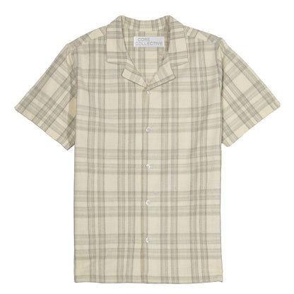 CORE COLLECTIVE NEUTRAL BUTTON DOWN SS WOVEN SHIRT--www.Shopthatapp.ca-Fashion Hub Club