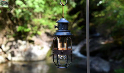 Illuminate Your Adventures with the Comet Vintage Grey Camping Lantern - Shopthatapp.ca