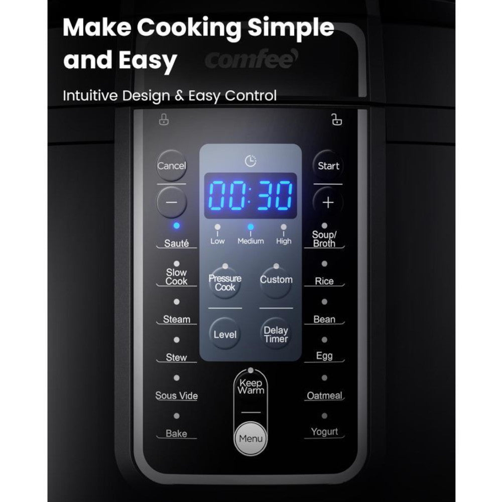 COMFEE CPC60D7ABB 9 in 1 Multi Pressure Cooker - Blemished package with full warranty - Shopthatapp.ca