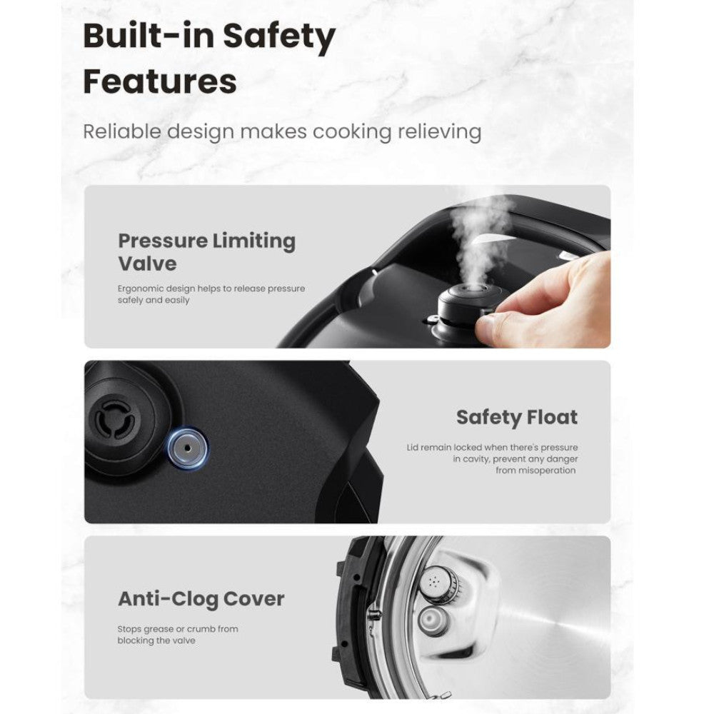 COMFEE CPC60D7ABB 9 in 1 Multi Pressure Cooker - Blemished package with full warranty - Shopthatapp.ca