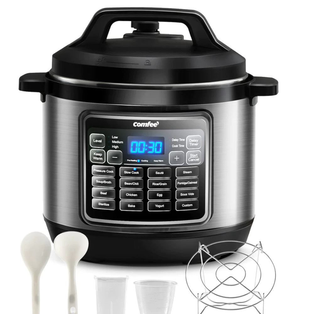 COMFEE CPC80D7ASB 8 Qt Electric Pressure Cooker - Blemished package with full warranty - Shopthatapp.ca