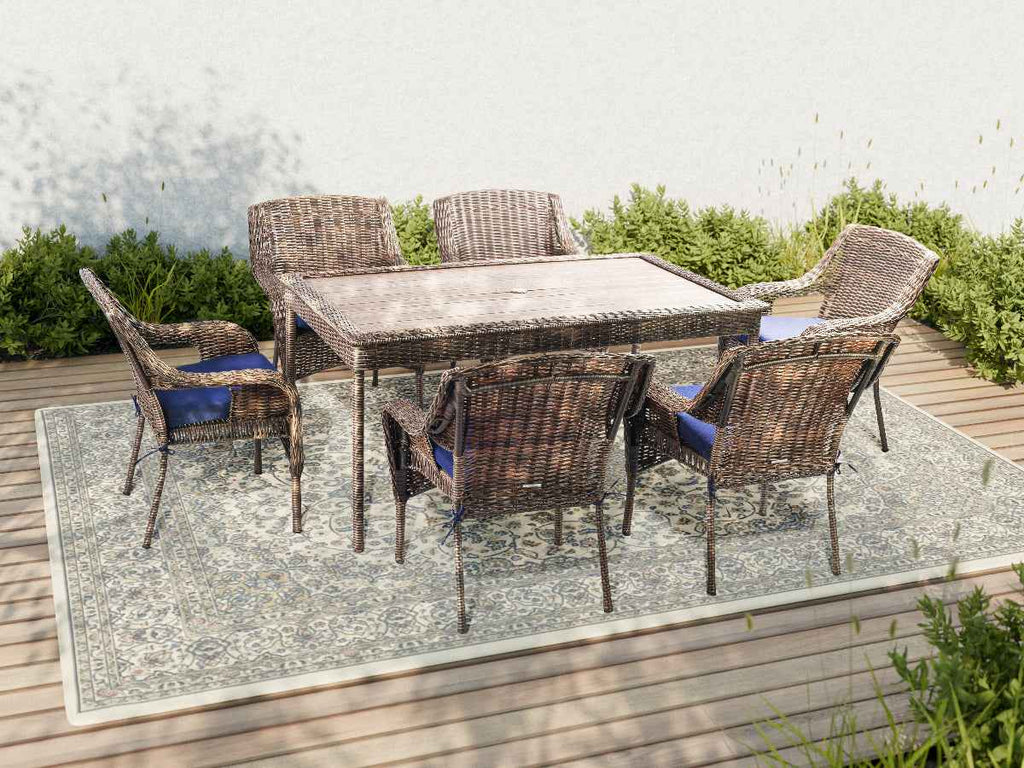 Cambridge 7-Piece Outdoor Wicker Dining Set