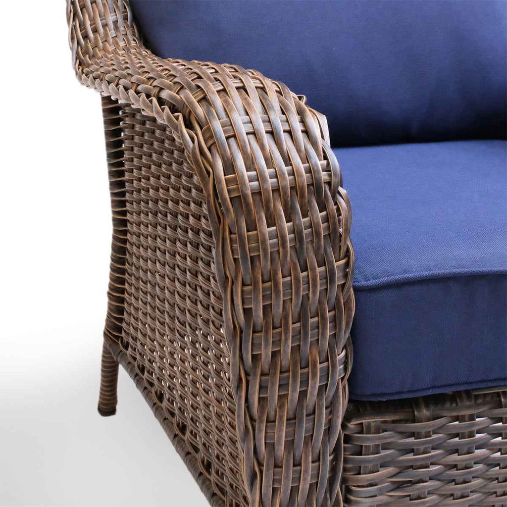 Cambridge 3-Piece Wicker Outdoor Left Arm Chaise Sectional