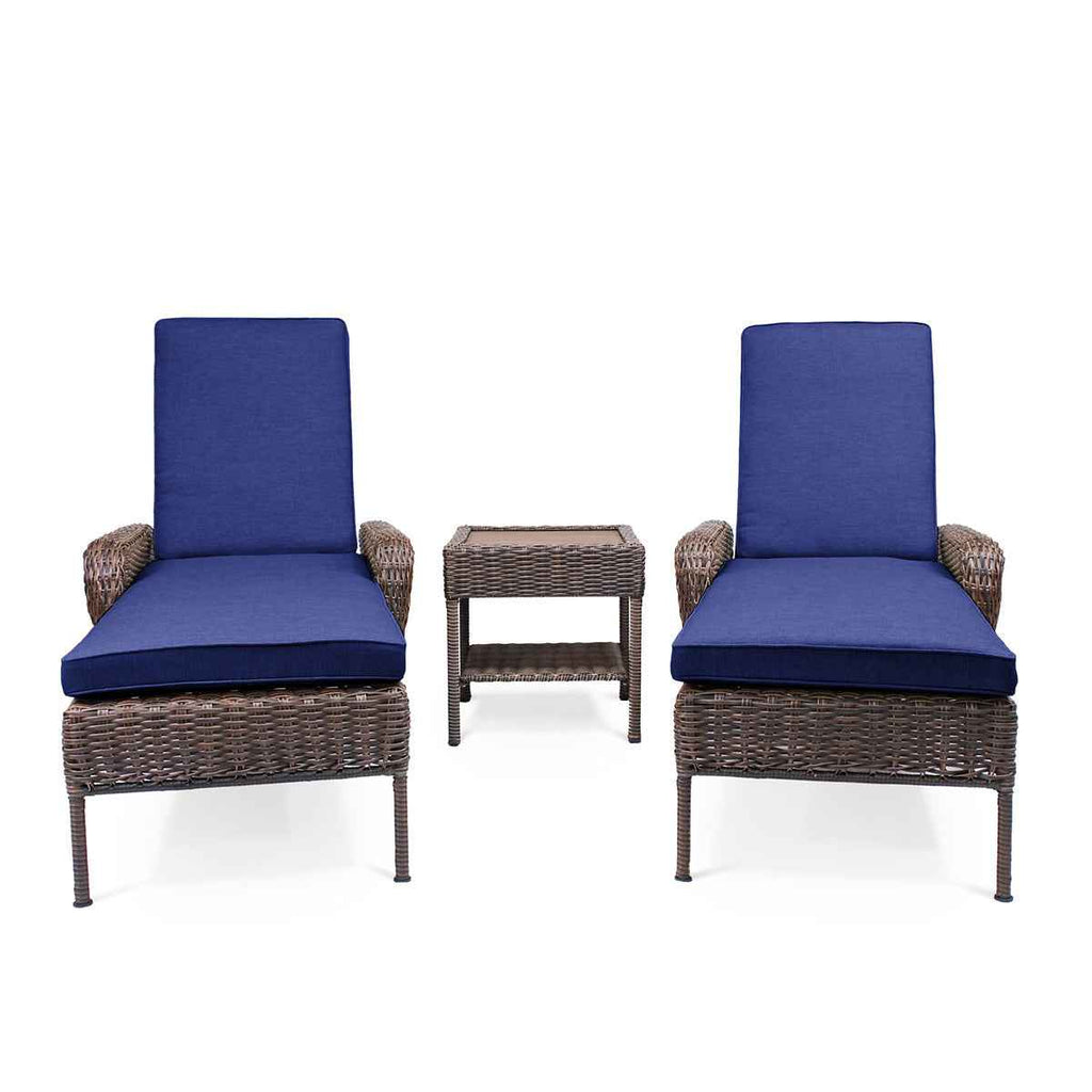 Cambridge Wicker Outdoor Chaise Lounge Set
