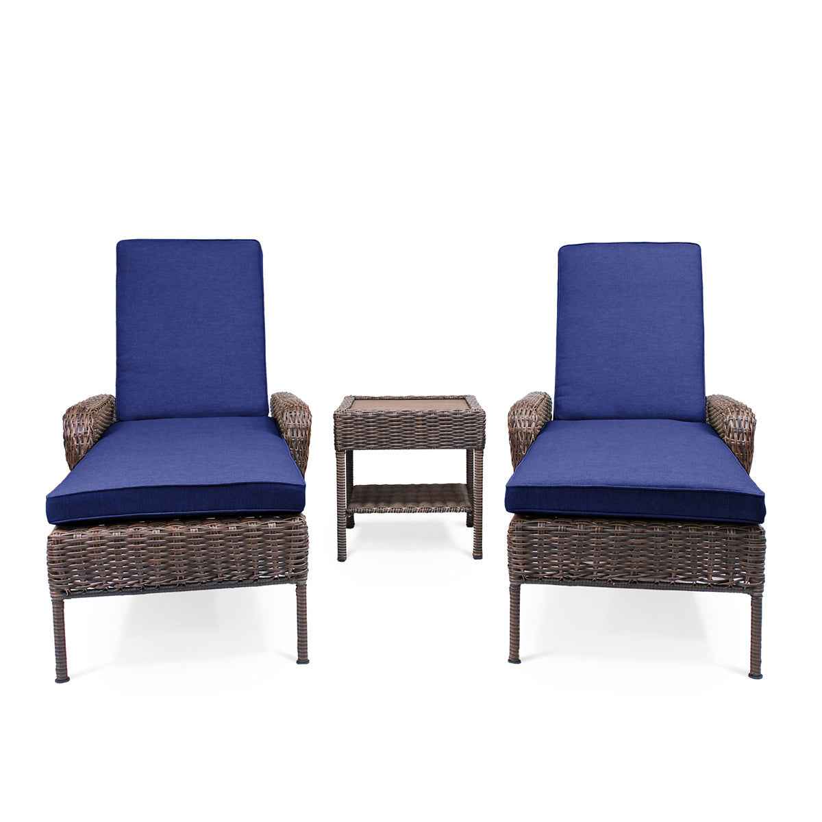 Cambridge Wicker Outdoor Chaise Lounge Set