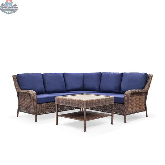 Krikacy Cambridge sectional set with matching coffee table, stylish 4-piece living room furniture in a modern design.