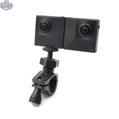 777tech camera handlebar mount for professional cameras, bike mount holder compatible with Insta360 ONE X and action cameras.