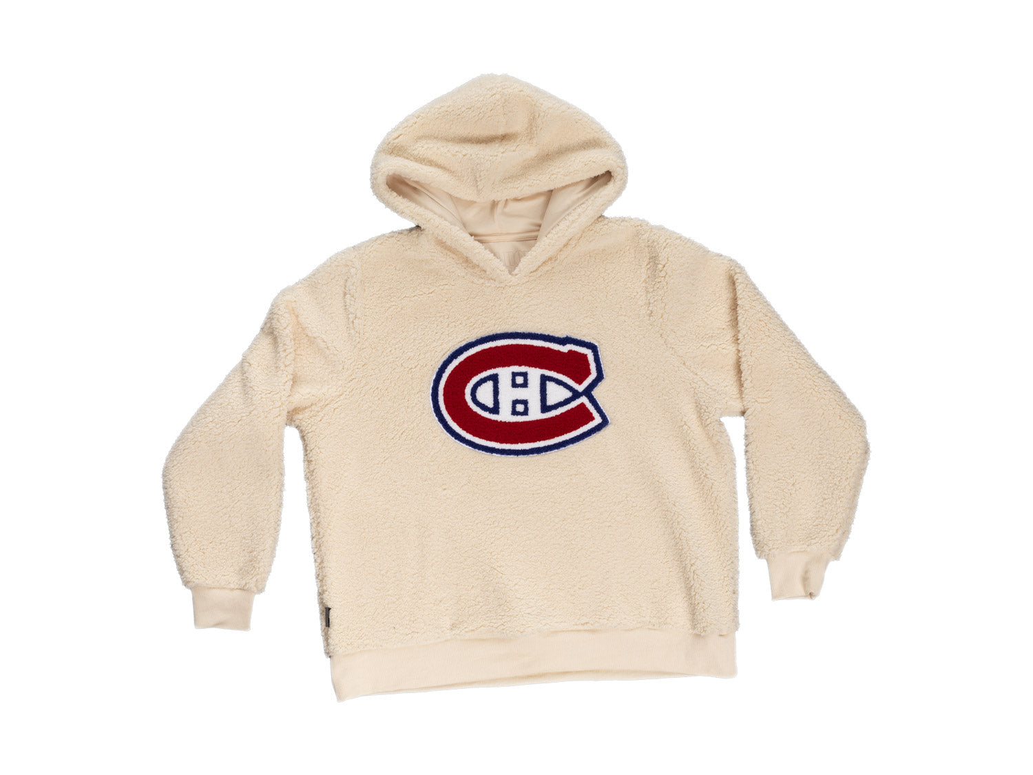 Montreal Canadians Ladies Sherpa Hoodie with Premium Chenille Logo - Shopthatapp.ca