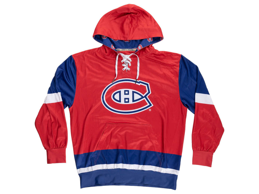 Montreal Canadiens Hockey Lace Hoodie - Shopthatapp.ca
