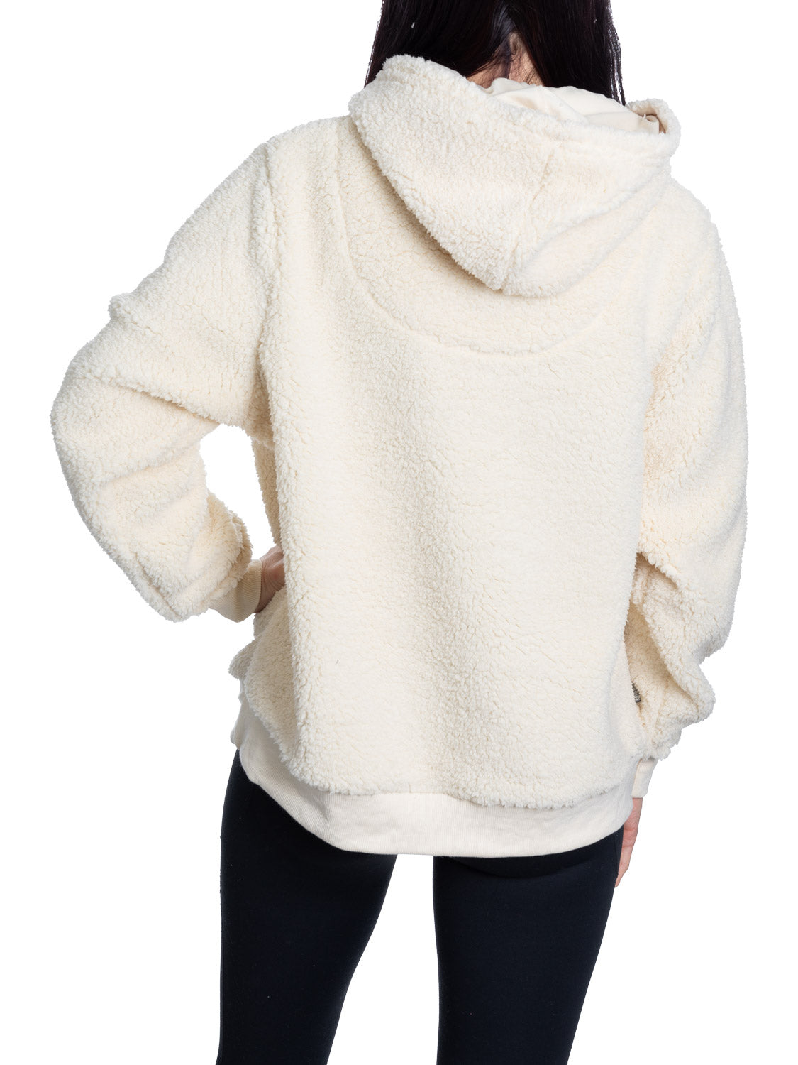 Vancouver Canucks Ladies Sherpa Hoodie with Premium Chenille Logo - Shopthatapp.ca