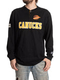 Retro Vancouver Canucks Long Sleeve Henley - Shopthatapp.ca