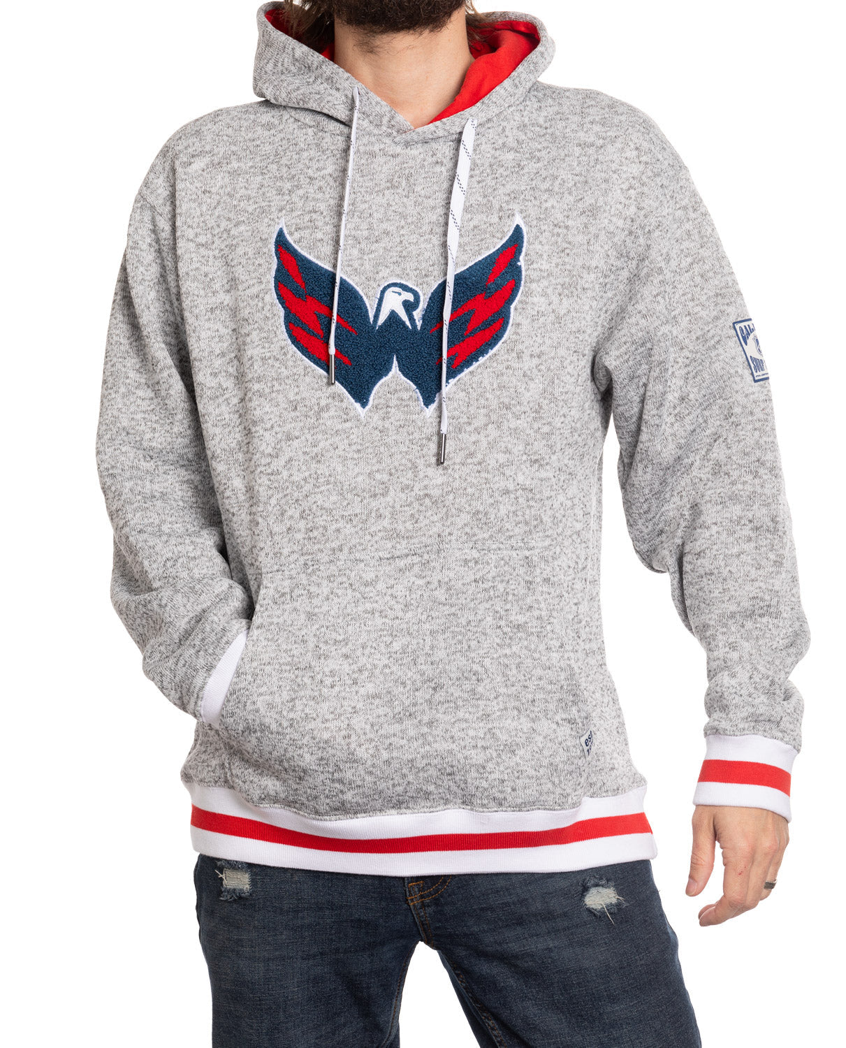 Washington Capitals "Muskoka Style" Premium Chenille Woven Logo Hoodie - Shopthatapp.ca