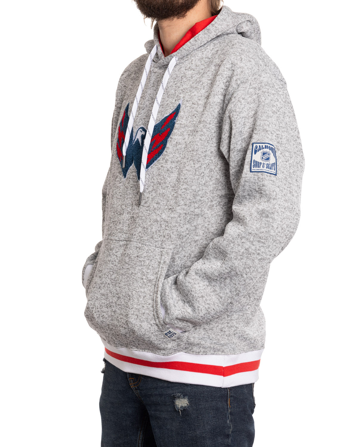 Washington Capitals "Muskoka Style" Premium Chenille Woven Logo Hoodie - Shopthatapp.ca