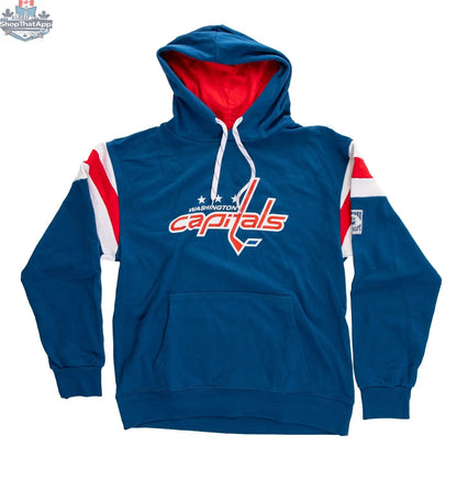 Washington Capitals varsity-style hoodie by Calhoun Surf N' Skate, featuring vintage team logo and classic hoodie design.