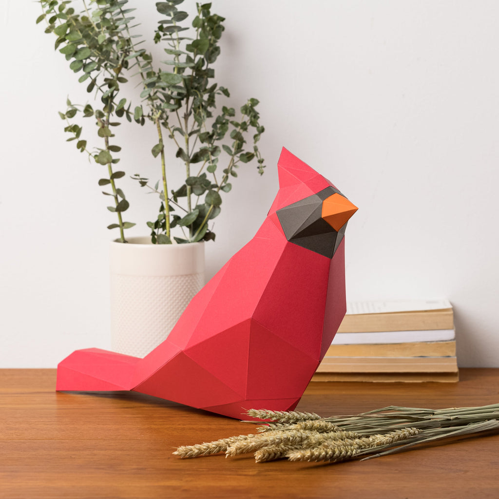 DIY Cardinal 3D Origami paper model Kit - Www.Shopthatapp.ca