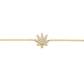 18K GOLD CANNABIS LEAF BRACELET