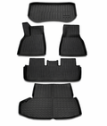 Model S 2022-2026 Gummimatten 5-Teilig Komplettset Fußmatten, Frunk und Trunk