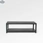 Modern Chestnut Lux Black coffee table by Enclover featuring a sleek, stylish aluminum design with a smooth surface.