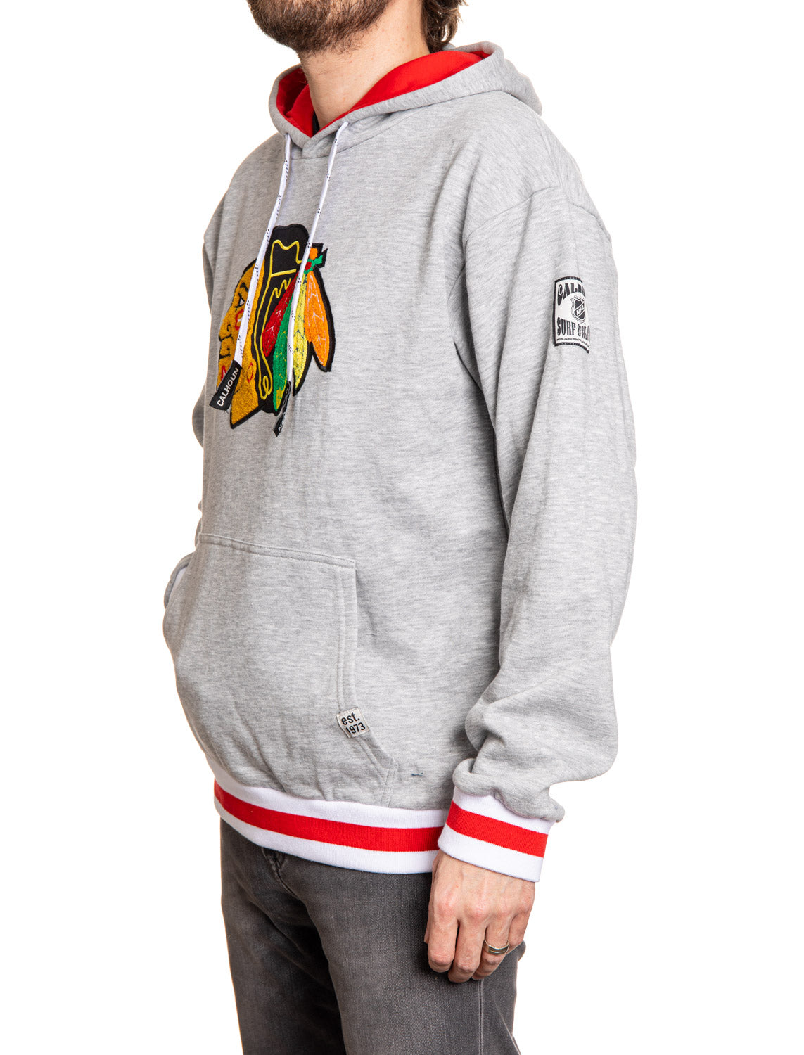 Chicago Blackhawks "Muskoka Style" Premium Chenille Woven Logo Hoodie - Shopthatapp.ca