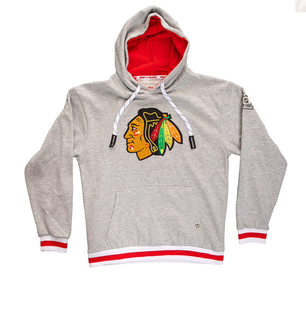 Chicago Blackhawks "Muskoka Style" Premium Chenille Woven Logo Hoodie - Shopthatapp.ca