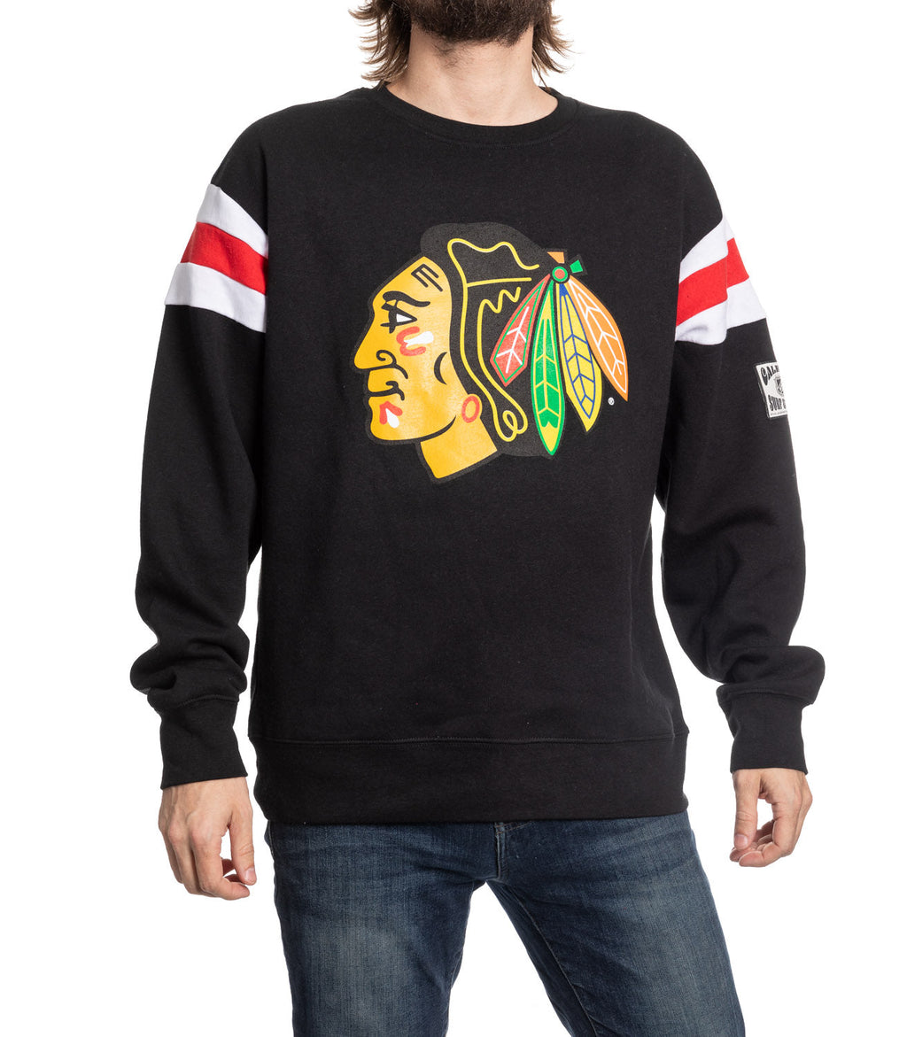 Chicago Blackhawks Varsity Retro Style Crewneck Sweater - Shopthatapp.ca