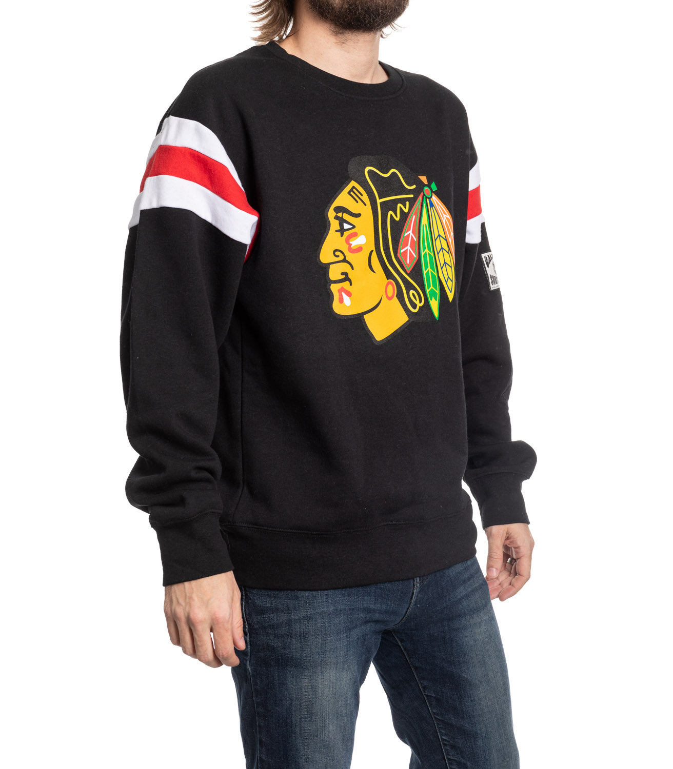 Chicago Blackhawks Varsity Retro Style Crewneck Sweater - Shopthatapp.ca