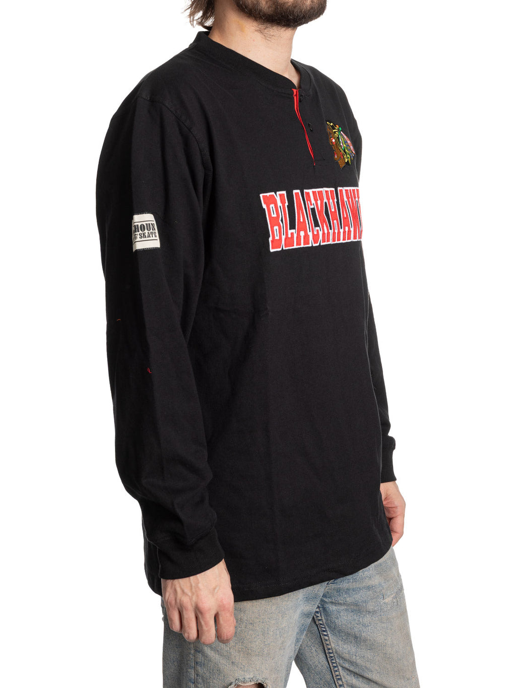 NHL Chicago Blackhawks Long Sleeve Henley - Shopthatapp.ca