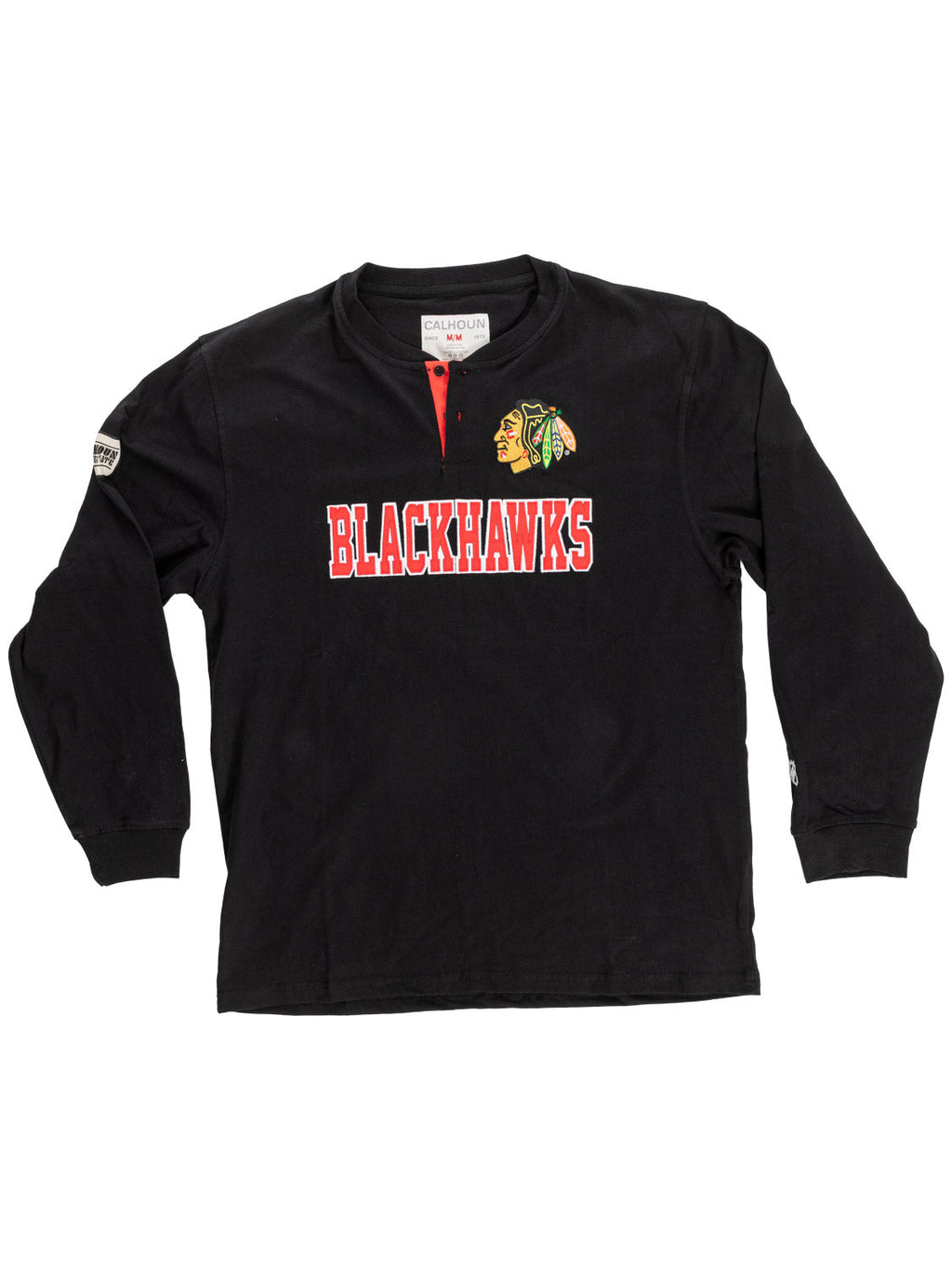 NHL Chicago Blackhawks Long Sleeve Henley - Shopthatapp.ca
