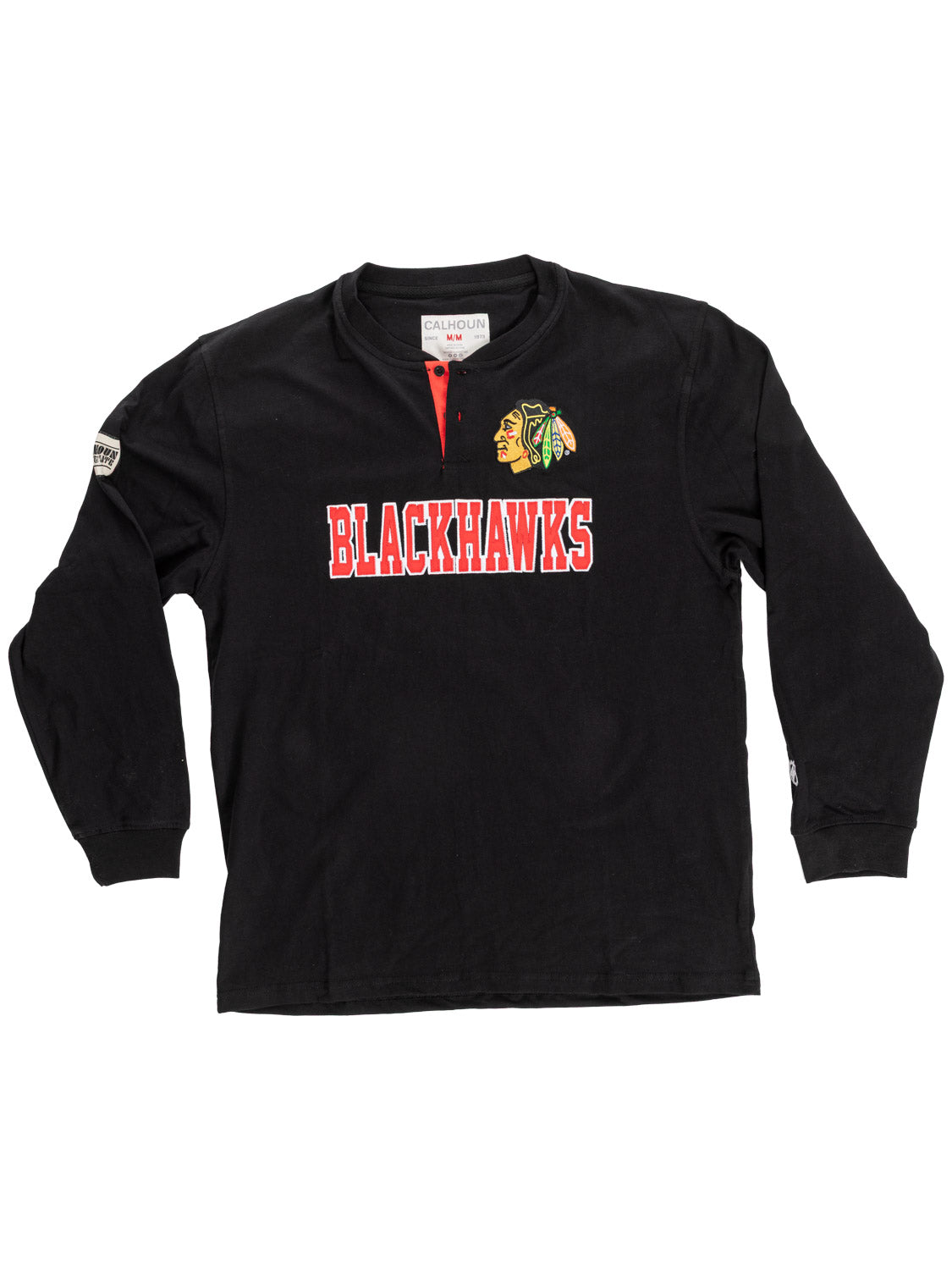 NHL Chicago Blackhawks Long Sleeve Henley - Shopthatapp.ca