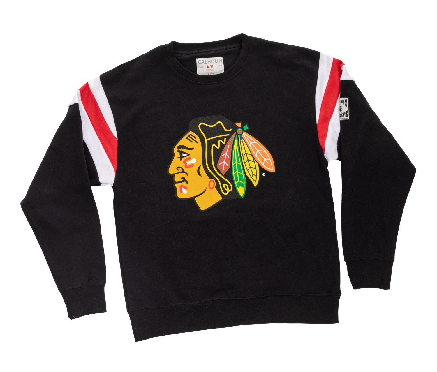 Chicago Blackhawks Varsity Retro Style Crewneck Sweater - Shopthatapp.ca
