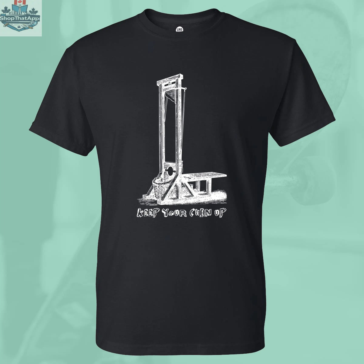 Semicolon Skateboards Chin Up T-Shirt featuring a minimalist design for inspired living, displayed on a neutral background.