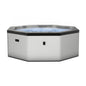 Zoppinh Wave Como 6-person eco foam hot tub with octagon shape and built-in integrated heater, shown in graphite color.