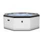 Zoppinh Wave Como 6-person eco foam hot tub with octagon shape, built-in heater, pebble interior, and modern spa design.