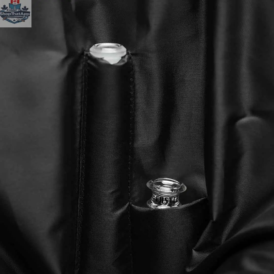 Castle Glassworks double layer bong bag carrying case with padded interior for protective storage of glass bongs.