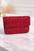 Elevate Your Style with the Ruby Royale Crystal Evening Bag