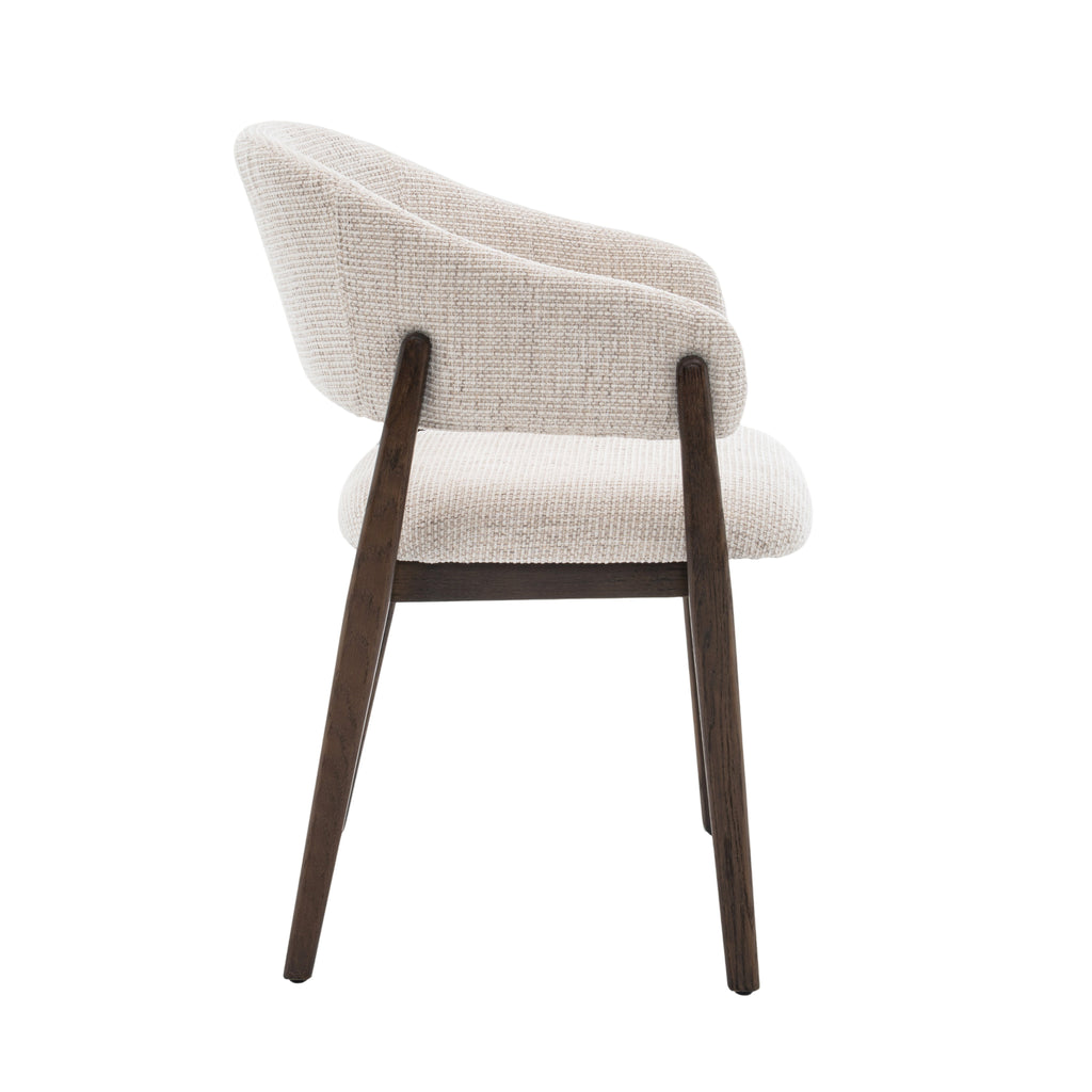 Fiol Dining Chair – Beige Upholstery & Dirty Oak Wood Frame - Www.Shopthatapp.ca