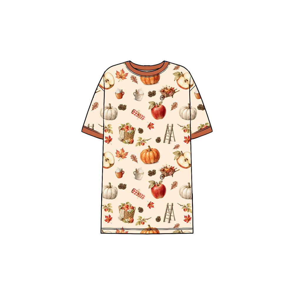PRÉCOMMANDE T-SHIRT DE NUIT OVERSIZE ADULTE - Récolte d’automne 🍎🍂