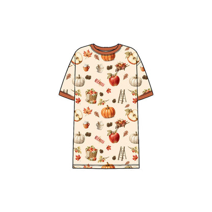 PRÉCOMMANDE T-SHIRT DE NUIT OVERSIZE ADULTE - Récolte d’automne 🍎🍂