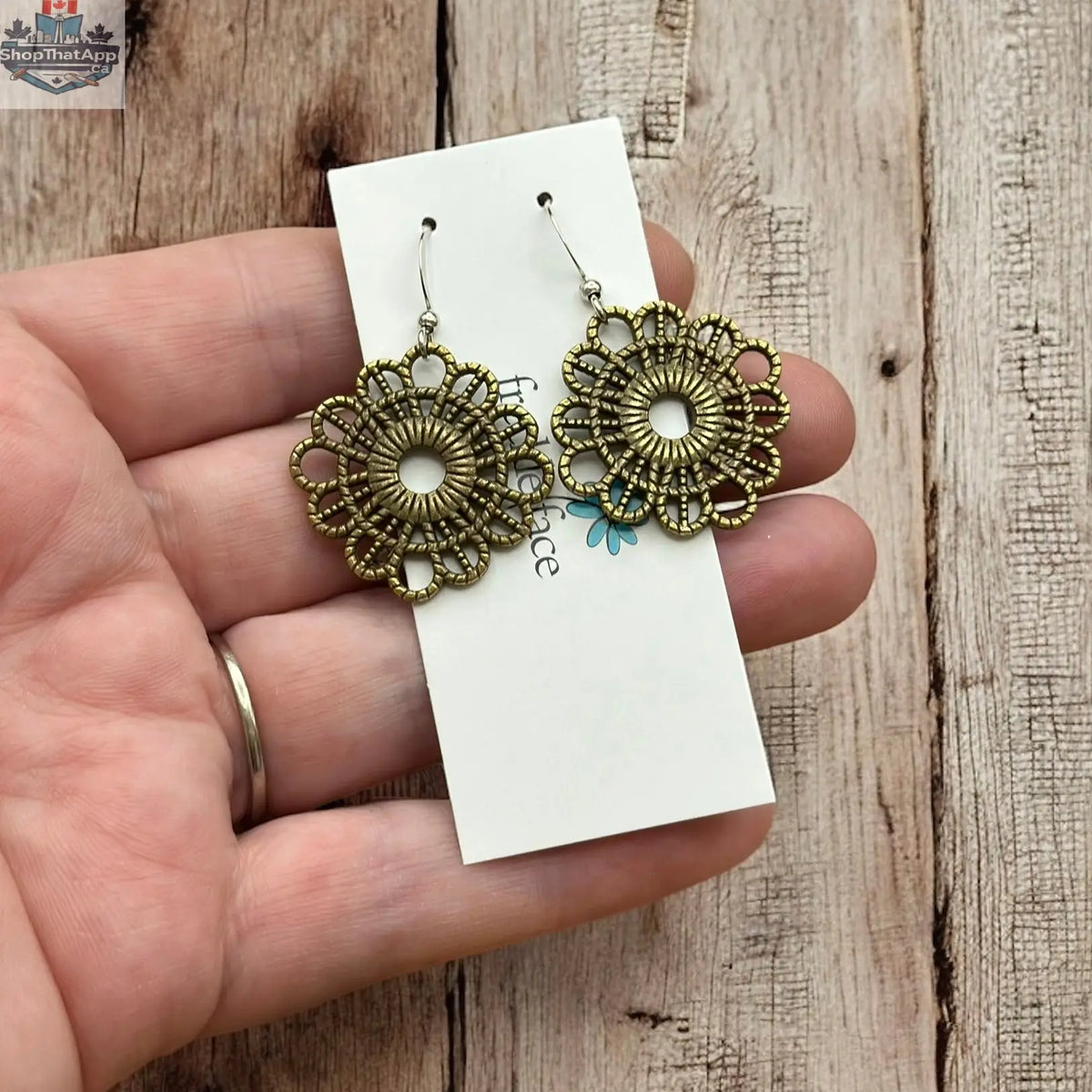Lace Earrings with Textured Design for Stylish Elegance - Shopthatapp.ca