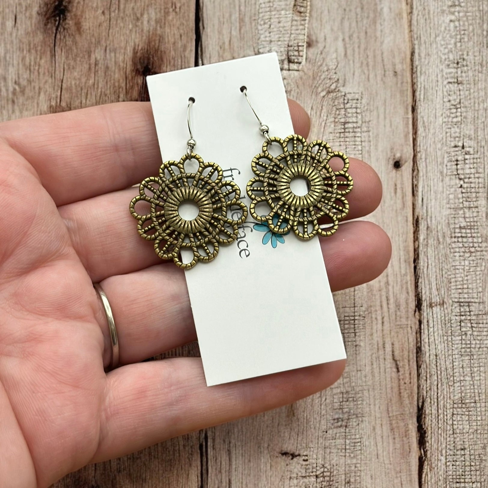 Lace Earrings with Textured Design for Stylish Elegance