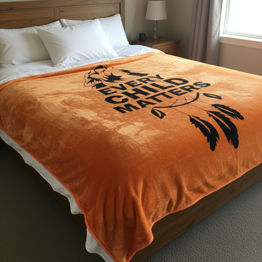 ULTRA SOFT LUXURY PLUSH BLANKET (every child matters howling wolf