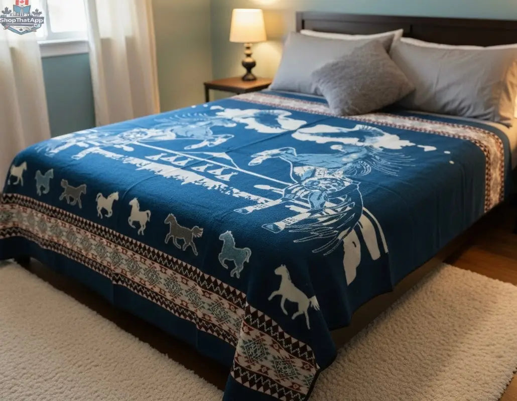 OLDTRIBES™ Horse Spirits Alpaca Blanket - Shopthatapp.ca