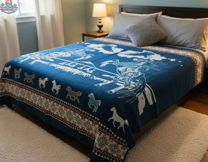 OLDTRIBES™ Horse Spirits Alpaca Blanket - Shopthatapp.ca